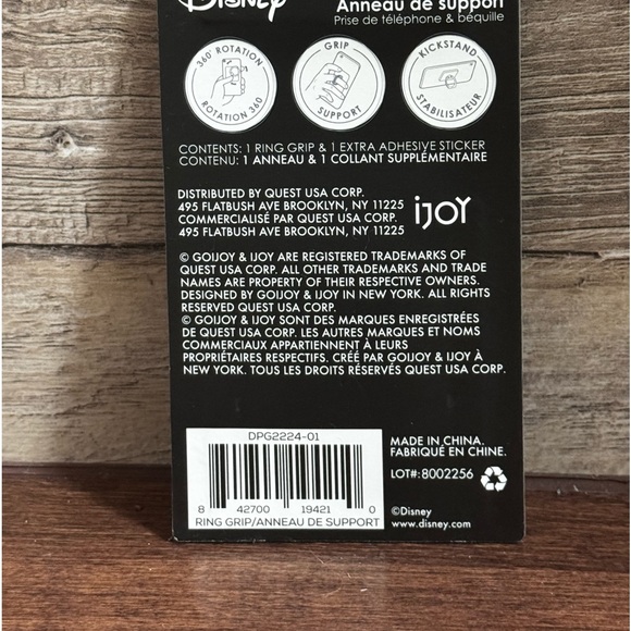 DISNEY - Stitch Cell Phone Ring Grip & Kickstand, New In Package - Picture 3 of 3